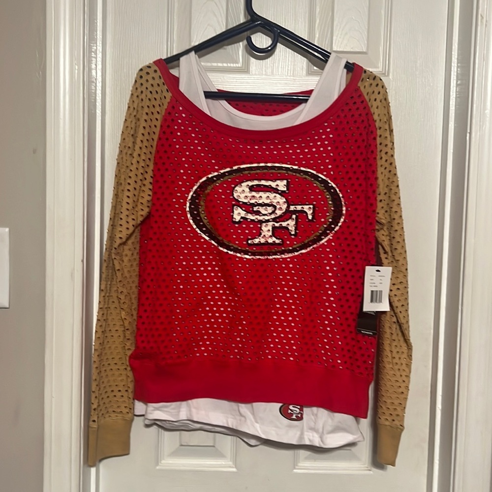49ers Long Sleeve Shirt with under-tank - Size XL